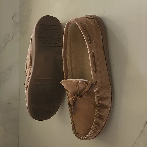 MINNETONKA Brown Size 12 Men's Slip-On Flats Moccasins Shoes