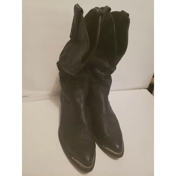 Miss Capezio Brown Leather Cowboy Western Boots Womens Size 7 M