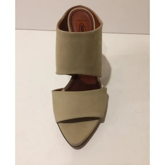 Missoni Gold Heel Mule Slide Leather Sandal 38EU NEW