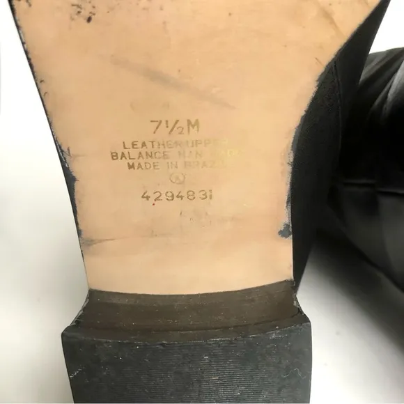 Mister Shoes Black Genuine Leather Mid Calf Boots Women’s Size 7.5