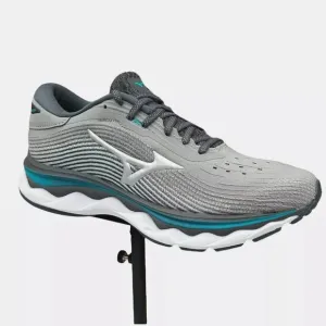 Mizuno Wave Sky 5 Women's Running Shoes Size 8 Gray/Aqua Removable Insoles