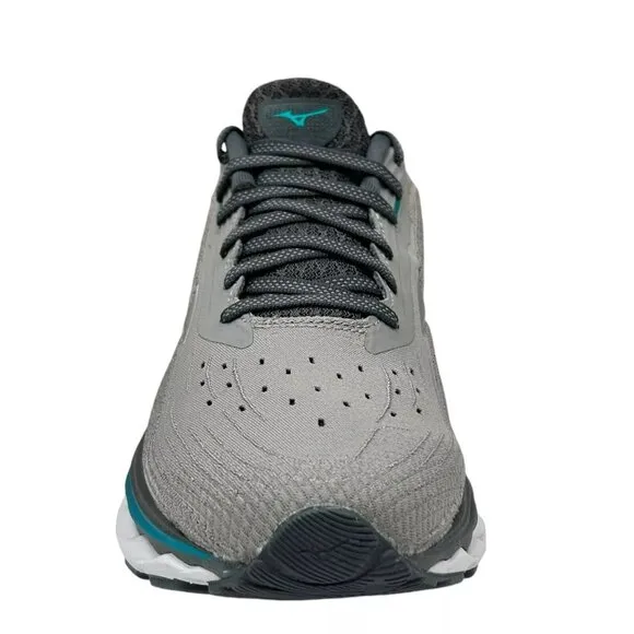 Mizuno Wave Sky 5 Women's Running Shoes Size 8 Gray/Aqua Removable Insoles