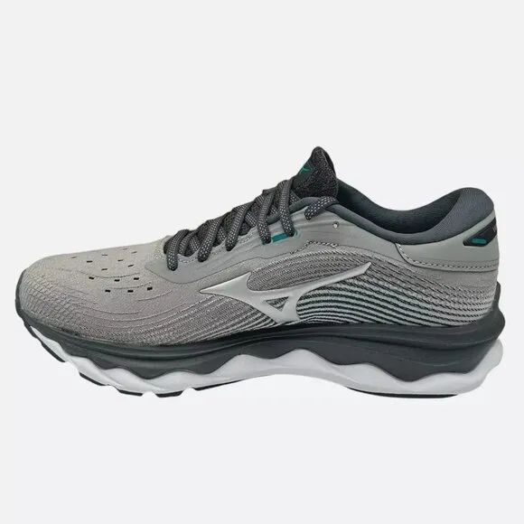 Mizuno Wave Sky 5 Women's Running Shoes Size 8 Gray/Aqua Removable Insoles