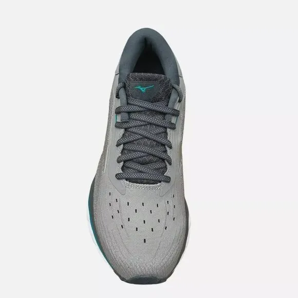 Mizuno Wave Sky 5 Women's Running Shoes Size 8 Gray/Aqua Removable Insoles