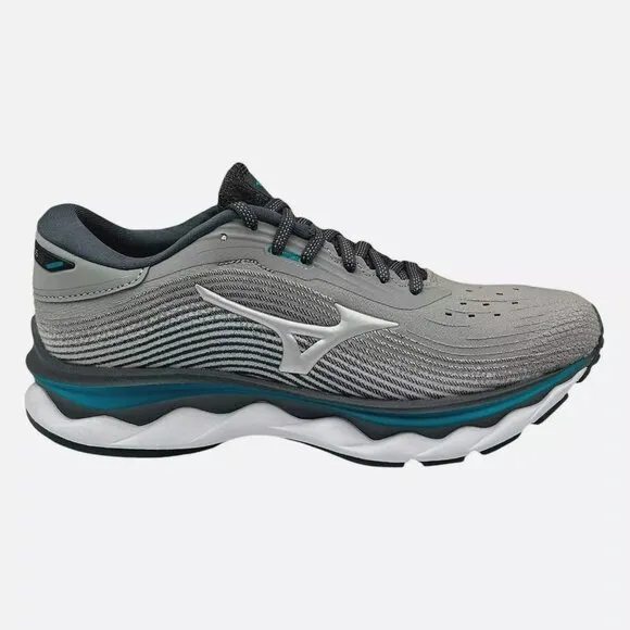 Mizuno Wave Sky 5 Women's Running Shoes Size 8 Gray/Aqua Removable Insoles