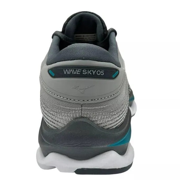 Mizuno Wave Sky 5 Women's Running Shoes Size 8 Gray/Aqua Removable Insoles
