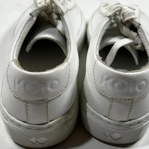 M.M. LaFleur x KOIO Capri Low Top Lace Up Sneakers Genuine Leather White 37 7