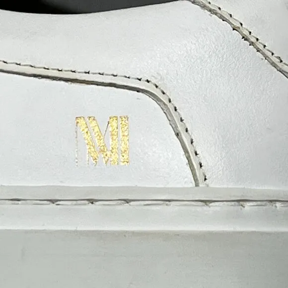M.M. LaFleur x KOIO Capri Low Top Lace Up Sneakers Genuine Leather White 37 7
