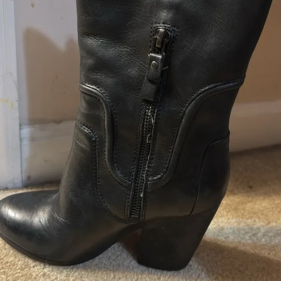 Modern Vintage Theo Black Leather Western Boots