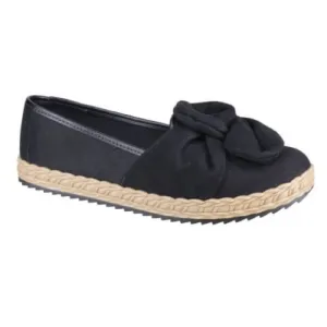 Moleca Black Alpargata Suede Flex Slip on Shoes