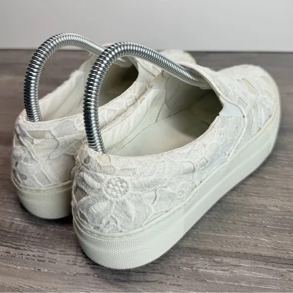Moncler Ivory Floral Lace loafers Womens 38/US7.5-8