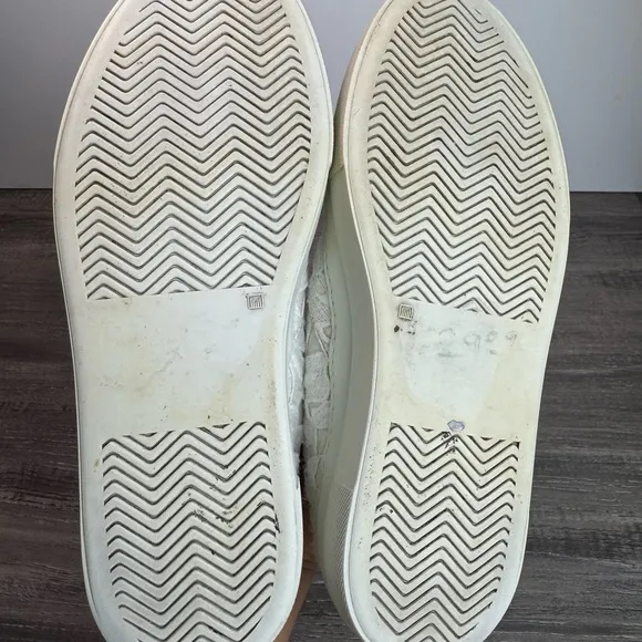 Moncler Ivory Floral Lace loafers Womens 38/US7.5-8