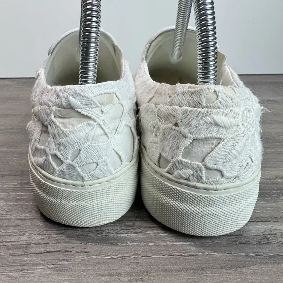 Moncler Ivory Floral Lace loafers Womens 38/US7.5-8