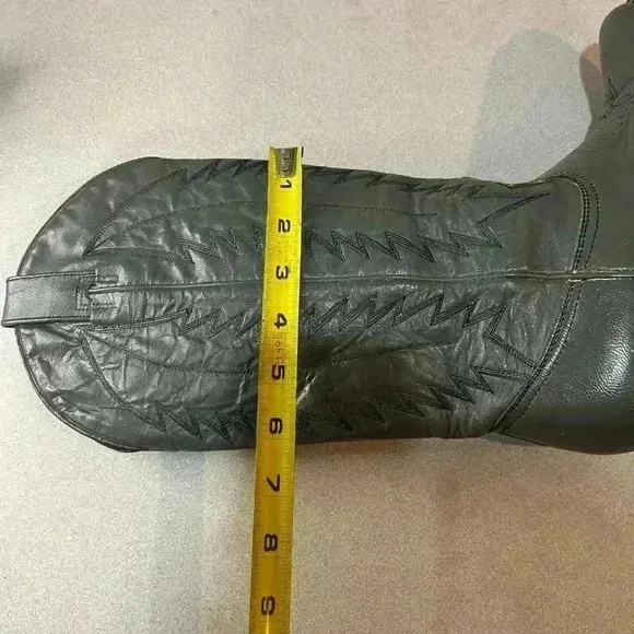 MONTANA women’s Sz 5.5 D one Tone Grey Bullhide Leather Cowboy Western Boots