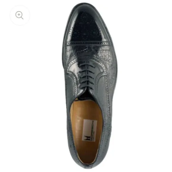 Moreschi Abano Soft Peccary &amp; Calfskin Cap Toe Lace-Up Shoes — Men's Size 12