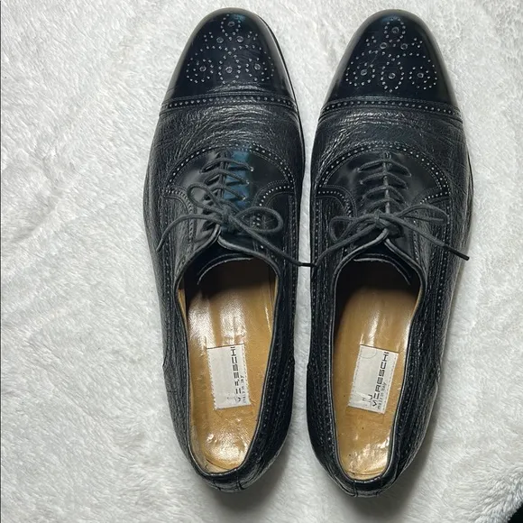 Moreschi Abano Soft Peccary &amp; Calfskin Cap Toe Lace-Up Shoes — Men's Size 12