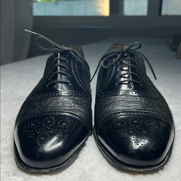 Moreschi Abano Soft Peccary &amp; Calfskin Cap Toe Lace-Up Shoes — Men's Size 12