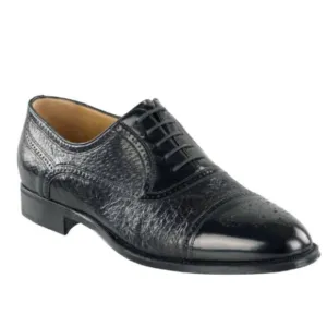 Moreschi Abano Soft Peccary &amp; Calfskin Cap Toe Lace-Up Shoes — Men's Size 12