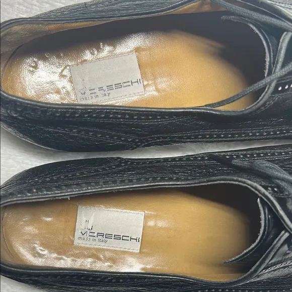 Moreschi Abano Soft Peccary &amp; Calfskin Cap Toe Lace-Up Shoes — Men's Size 12