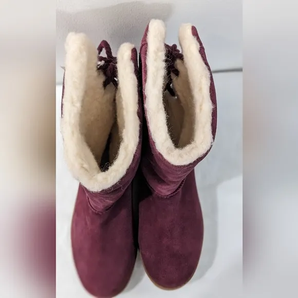 MUK LUKS Genuine Suede Water Repellent Women's Ziggy Rodeo Boots, Size 6.5, NWT