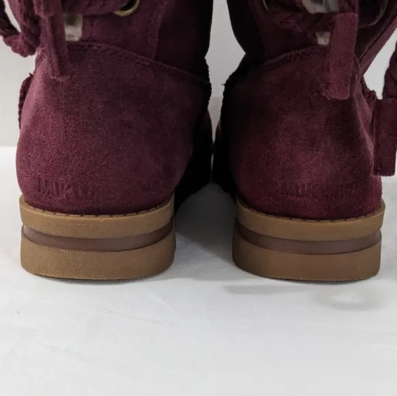 MUK LUKS Genuine Suede Water Repellent Women's Ziggy Rodeo Boots, Size 6.5, NWT