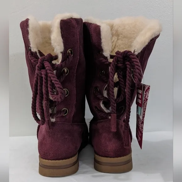 MUK LUKS Genuine Suede Water Repellent Women's Ziggy Rodeo Boots, Size 6.5, NWT