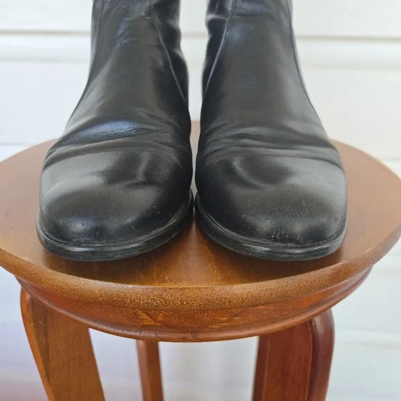 Munro American Ankle Heel Boot Shoes Leather