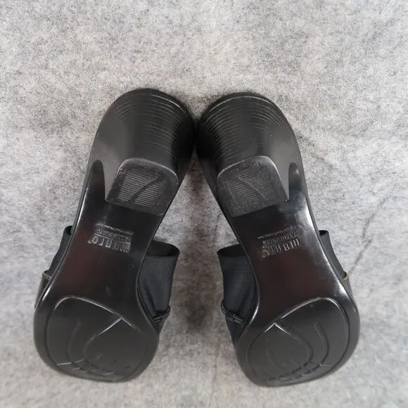 Munro Shoes Womens 7 Sandal Dressy Slip On Block Heel Fashion Career Black Style