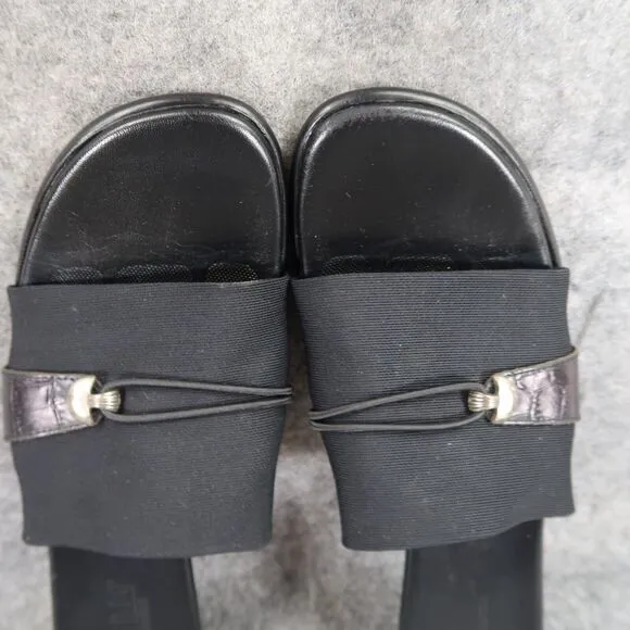 Munro Shoes Womens 7 Sandal Dressy Slip On Block Heel Fashion Career Black Style