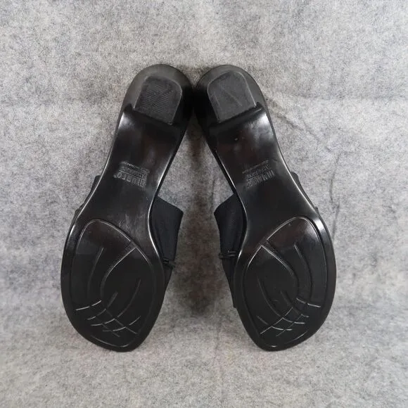 Munro Shoes Womens 7 Sandal Dressy Slip On Block Heel Fashion Career Black Style