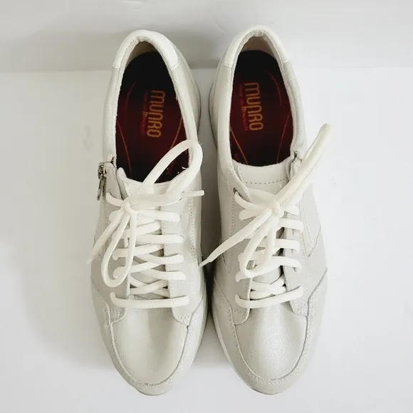 Munro Sutton Gray Suede Leather Sneakers Size 10