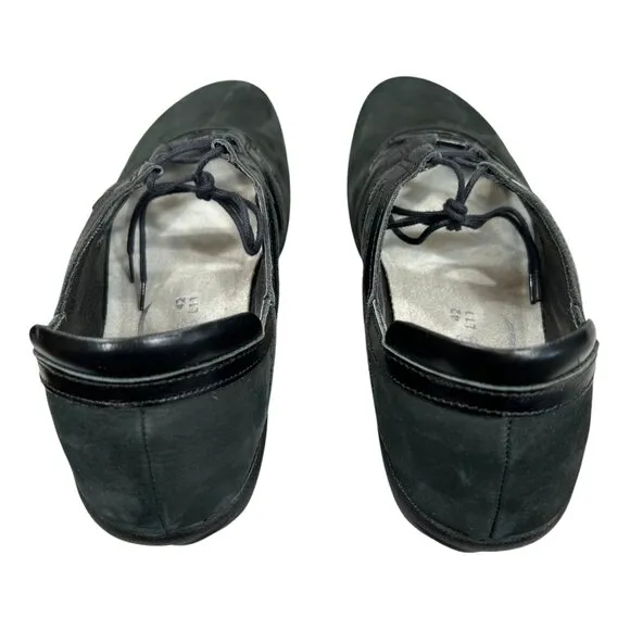 Naot Black &quot;Timu&quot; Leather Suede Lace-Up Mary Janes Shoes EU 42