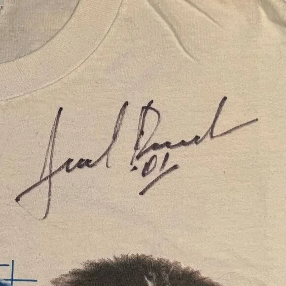 NASCAR Mark Martin #6 Unknown Autographed White Graphic Tee Shirt / Size L