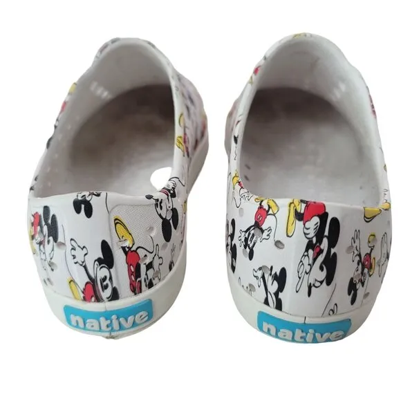 Native Shoes Mickey Mouse Print Slip-On Sneakers Size C13. Size 13 kids