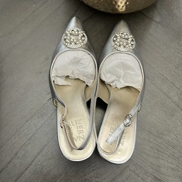 NATURALIZER EMILY EMBELLISHED SLINGBACK HEELS