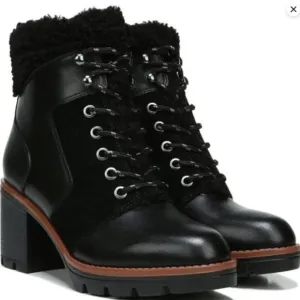 Naturalizer Val Womens Leather Lug Sole Combate &amp; Lace-Up Boots (LIKE NEW)