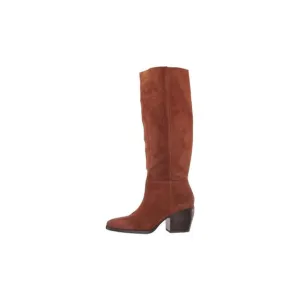 NATURALIZER Womens Brown Fae Almond Toe Block Heel Leather Boots Shoes 6.5
