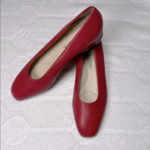 Naturalizer Women's Red Ballet Flats Shoes Leather Size 7.5 M