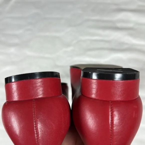 Naturalizer Women's Red Ballet Flats Shoes Leather Size 7.5 M