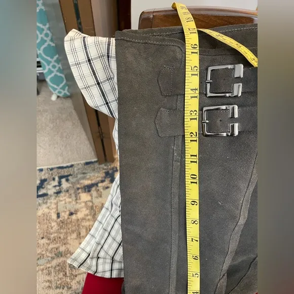 Naughty Monkey Gray Suede Boots 7.5