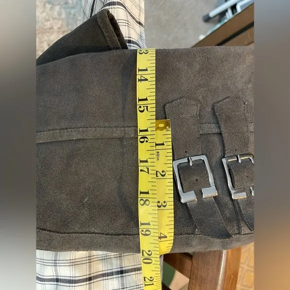 Naughty Monkey Gray Suede Boots 7.5