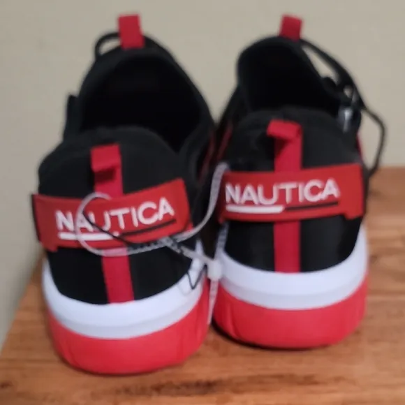 Nautica Black and Red Athletic Shoes