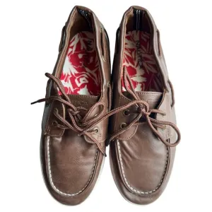 NAUTICA Youth Brown Leather Shoes, US5