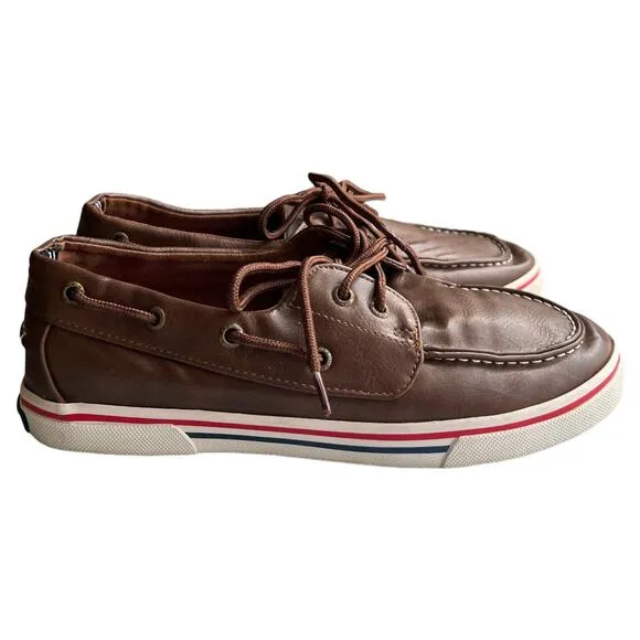 NAUTICA Youth Brown Leather Shoes, US5
