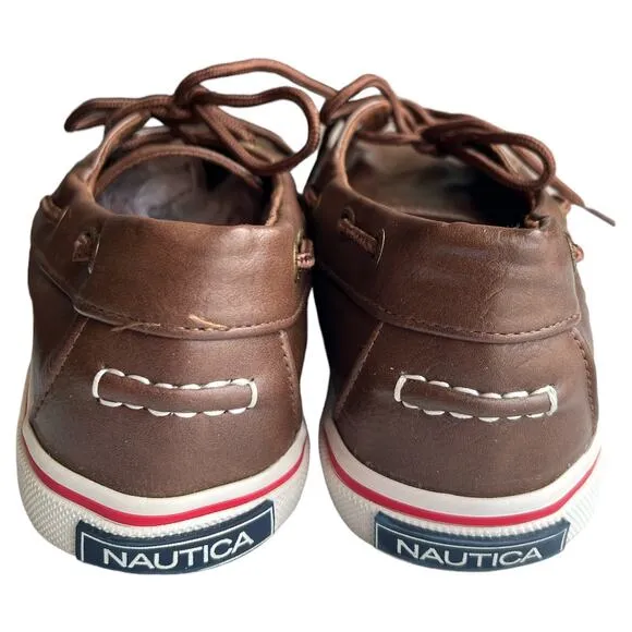 NAUTICA Youth Brown Leather Shoes, US5