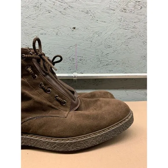 Nemanti Brown Suede Shearling-Lined Boots Men's Size 45‎ Made in Italy Boots