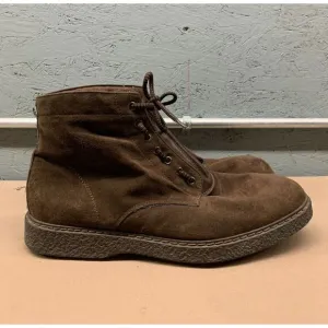 Nemanti Brown Suede Shearling-Lined Boots Men's Size 45‎ Made in Italy Boots