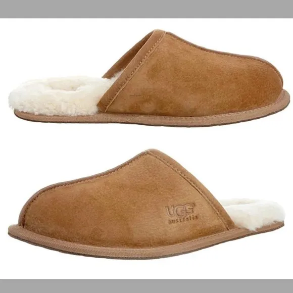 NEW $90 UGG [‎ Men size 18 US ] Scuff Slipper Shoes in Chestnut Suede