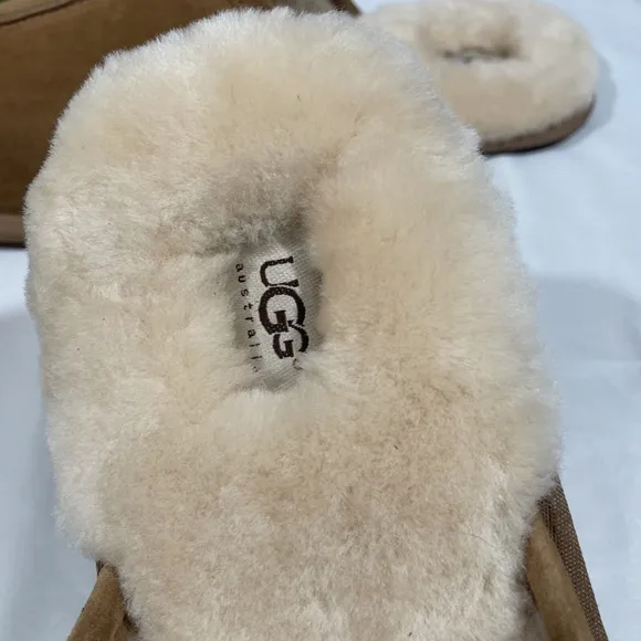 NEW $90 UGG [‎ Men size 18 US ] Scuff Slipper Shoes in Chestnut Suede