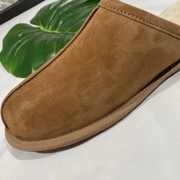 NEW $90 UGG [‎ Men size 18 US ] Scuff Slipper Shoes in Chestnut Suede